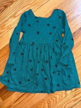 Cat & Jack Teal Star Print Long Sleeve Dress